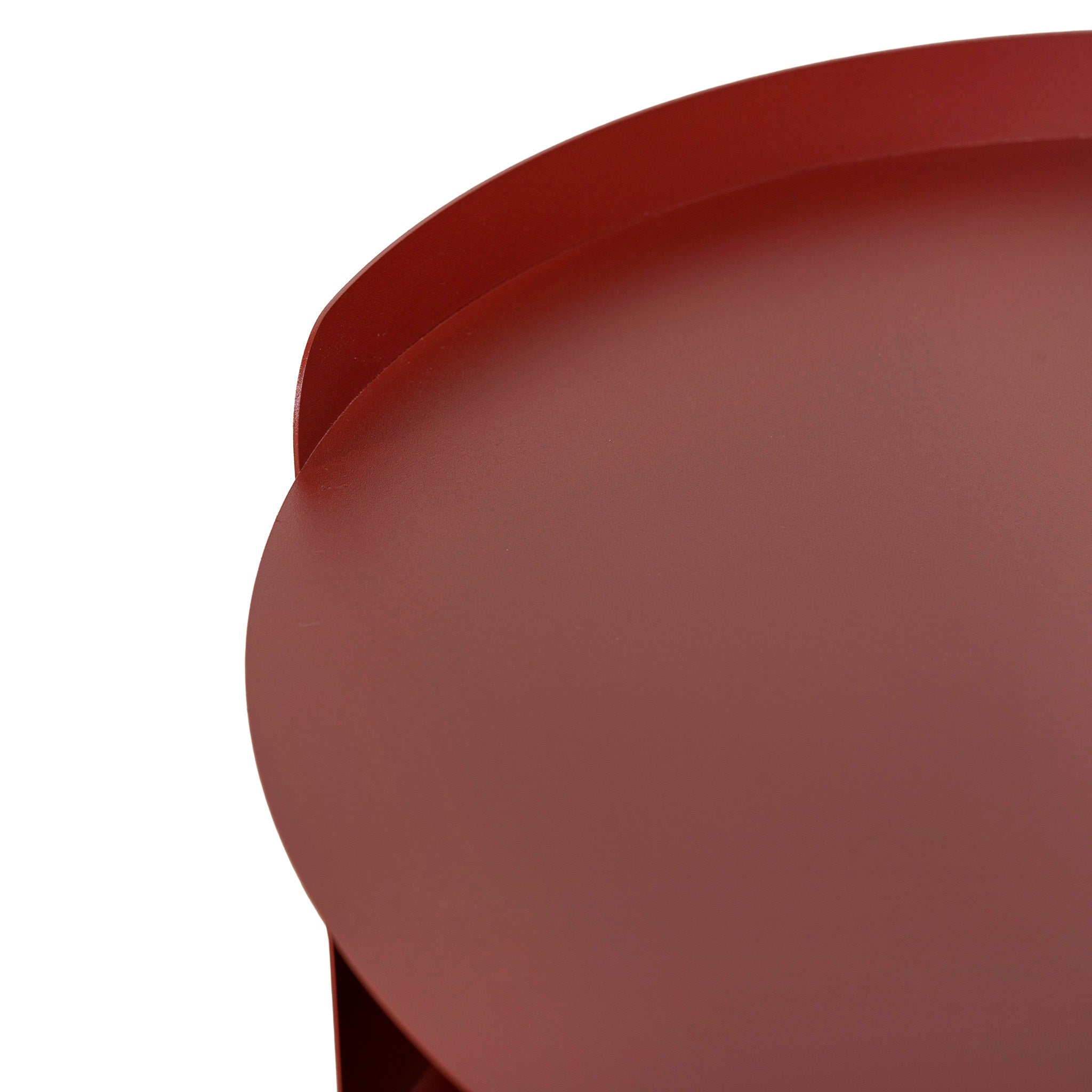 Morena 37cm Round Side Table - Burgundy Red Side Table Bo Craft-Core