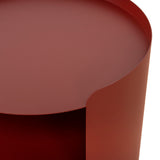 Morena 37cm Round Side Table - Burgundy Red Side Table Bo Craft-Core