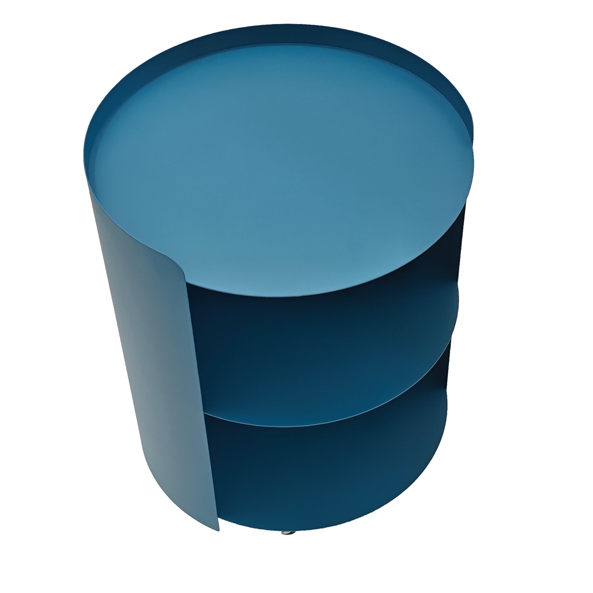 Morena 37cm Round Side Table - Navy Blue Bo Craft-Core