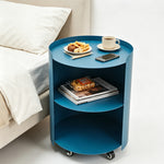 Morena 37cm Round Side Table - Navy Blue Bo Craft-Core