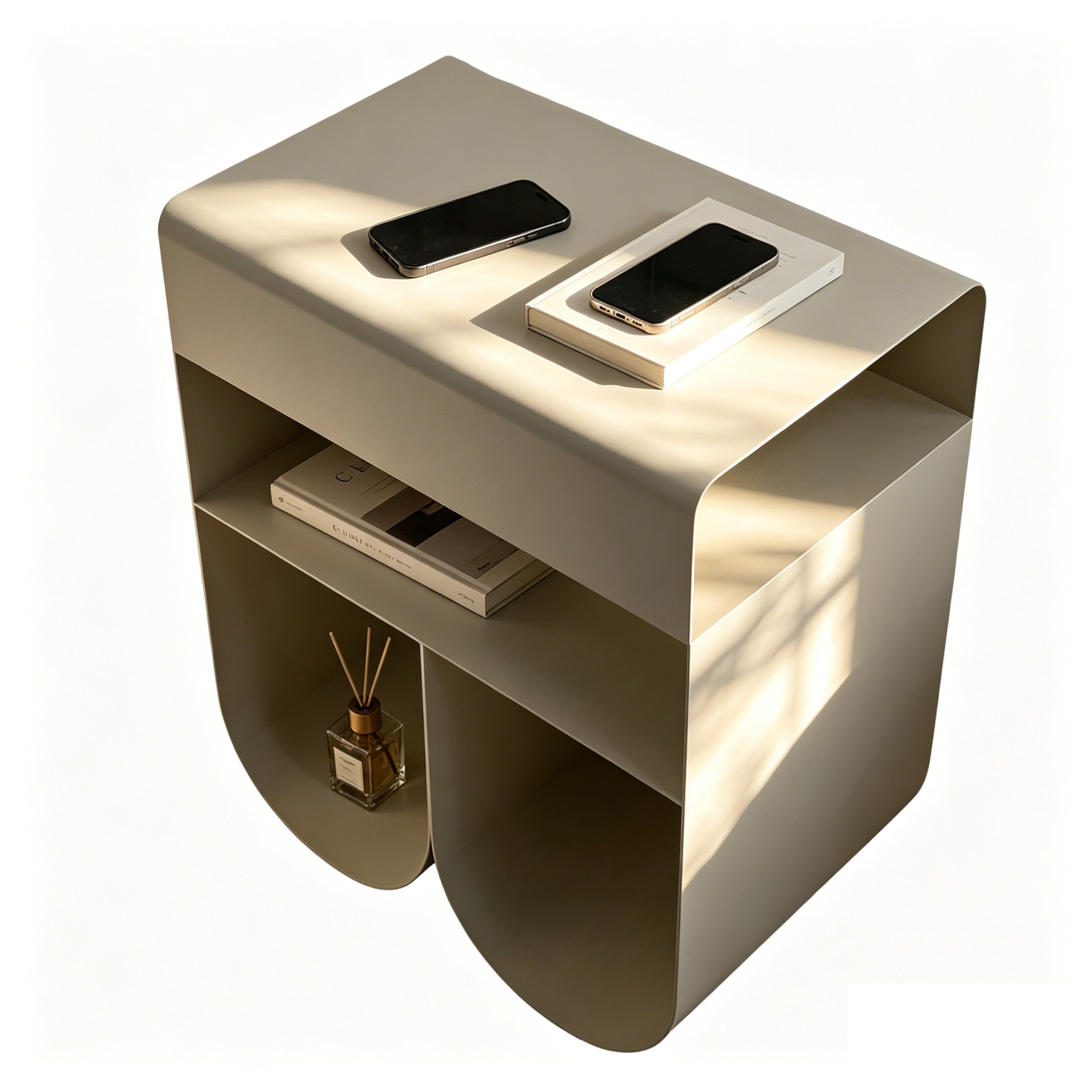 Orvieto 40cm Side Table - Almond Milk Bo Craft-Core