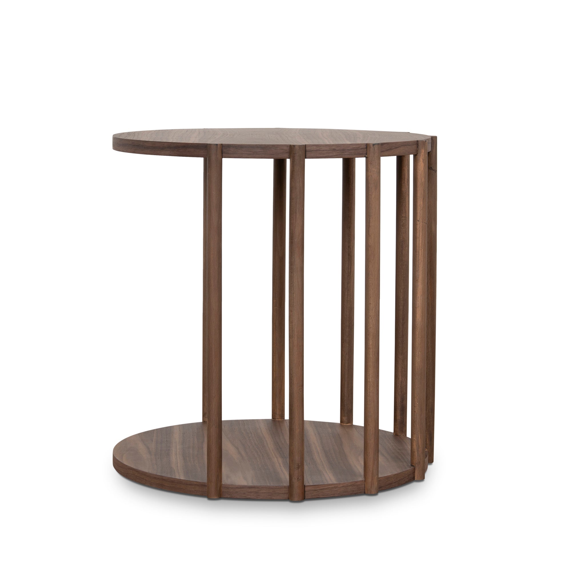 Ex Display - Elsen 45cm Round Side Table - Walnut Side Table Better B-Core