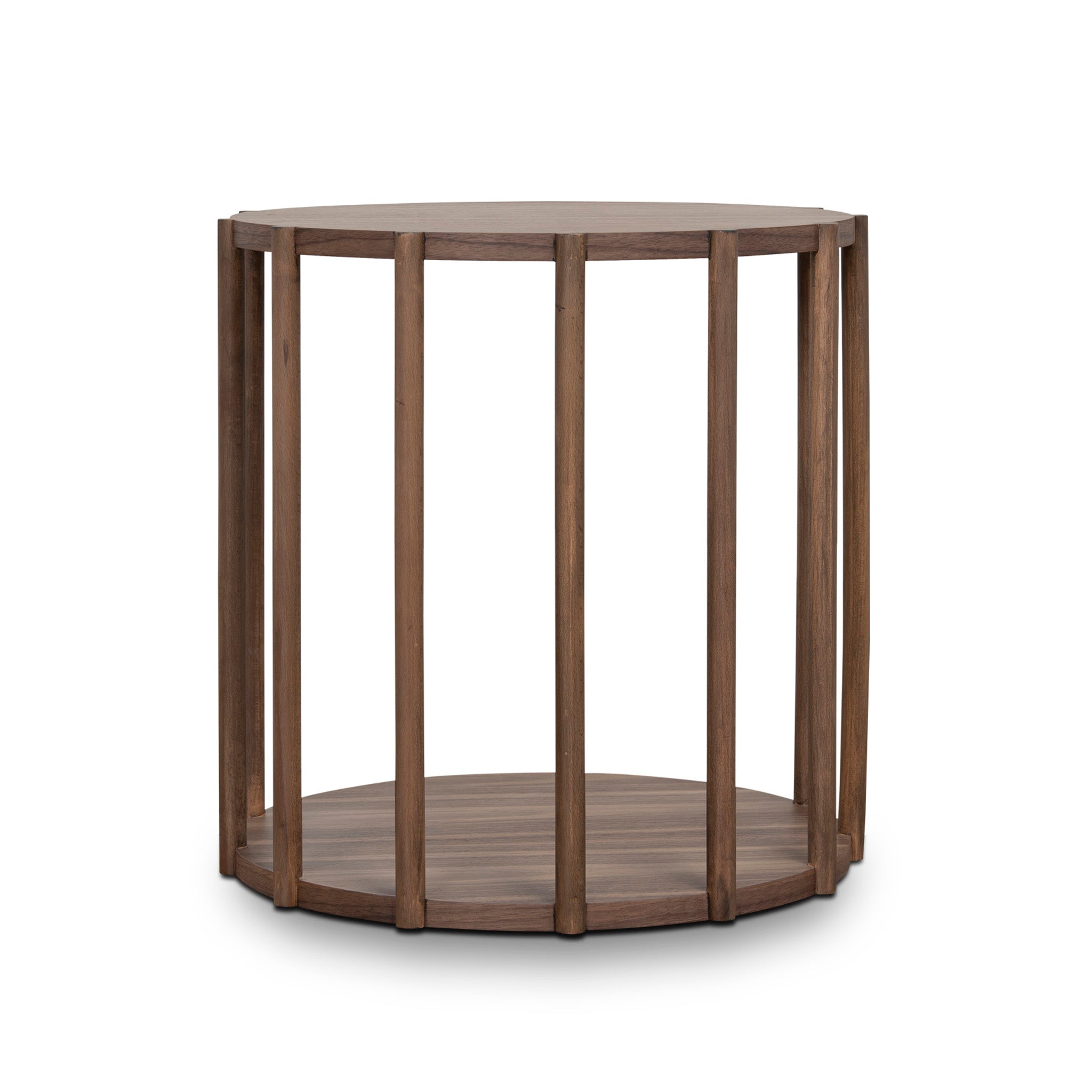 Ex Display - Elsen 45cm Round Side Table - Walnut Side Table Better B-Core
