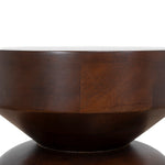 Zavala 35cm Round Wooden Side Table - Walnut Side Table Rebhi-Core