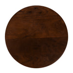 Zavala 35cm Round Wooden Side Table - Walnut Side Table Rebhi-Core