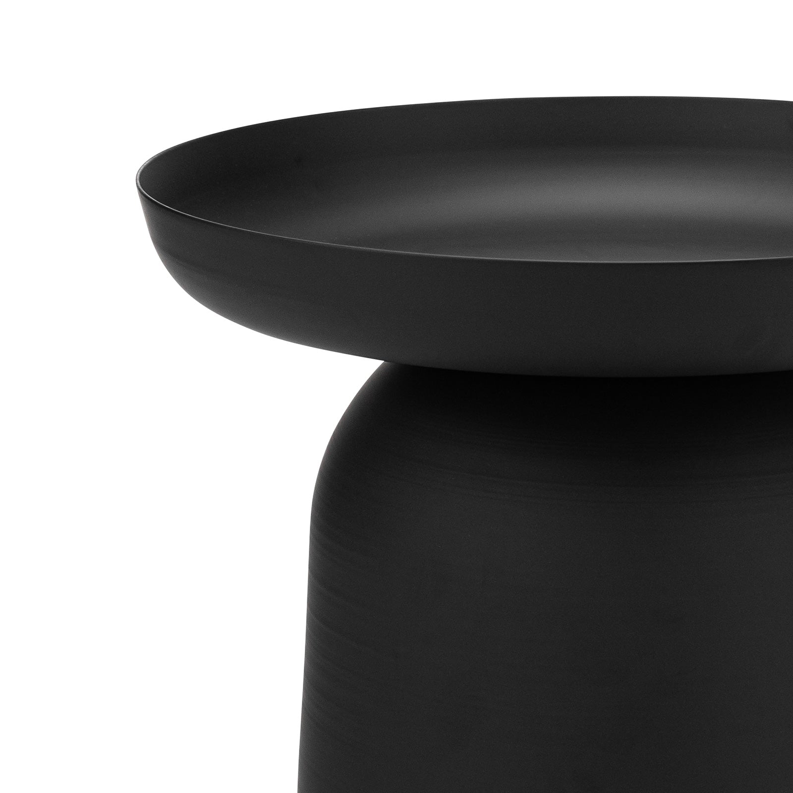 Orvano 45cm Round Side Table - Matte Black Side Table Eastern-Local