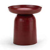 Orvano 45cm Round Side Table - Merlot Red Side Table Eastern-Local