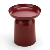 Orvano 45cm Round Side Table - Merlot Red Side Table Eastern-Local