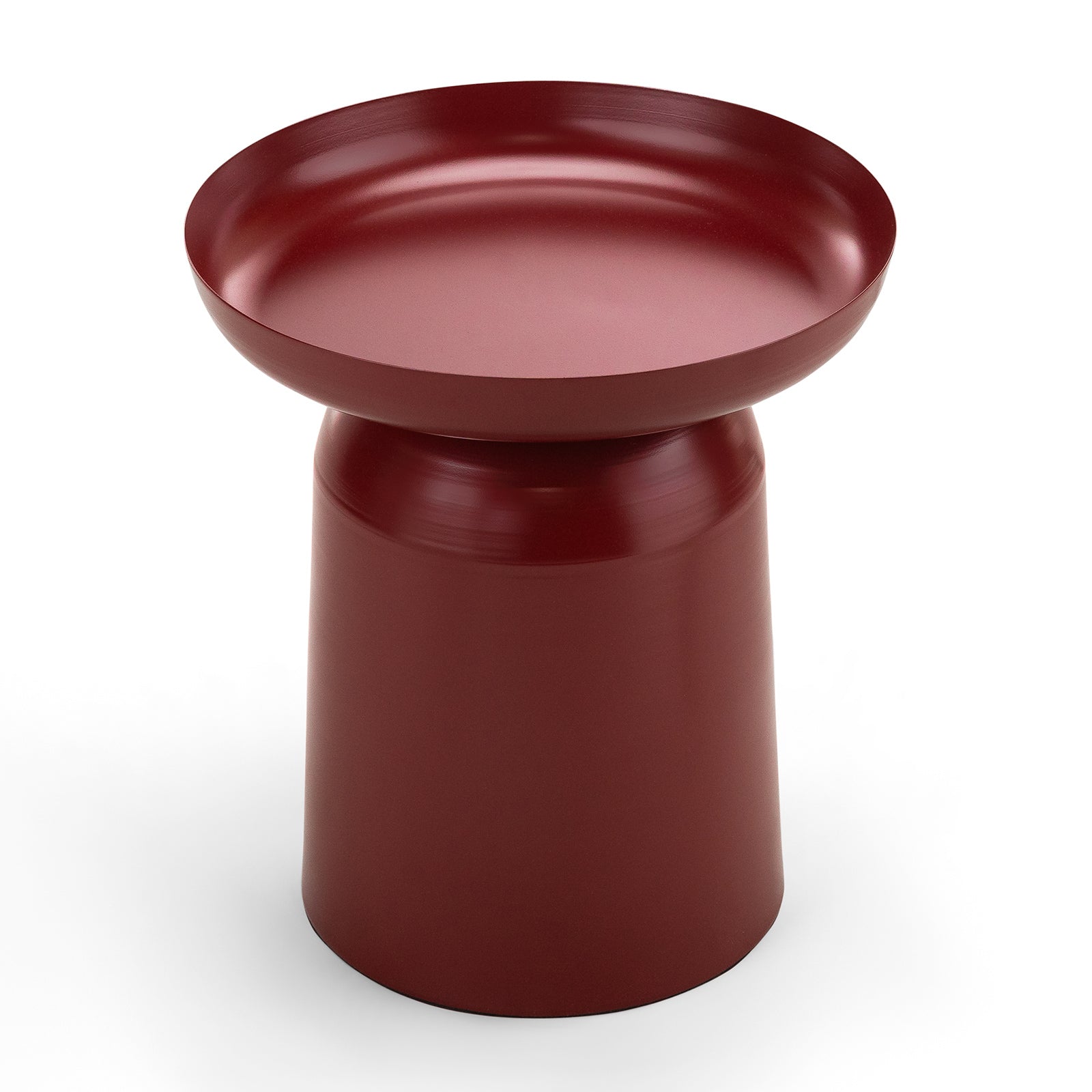 Orvano 45cm Round Side Table - Merlot Red Side Table Eastern-Local
