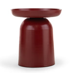 Orvano 45cm Round Side Table - Merlot Red Side Table Eastern-Local