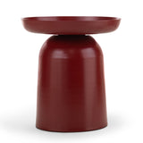 Orvano 45cm Round Side Table - Merlot Red Side Table Eastern-Local