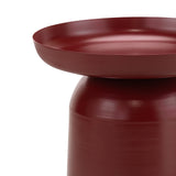 Orvano 45cm Round Side Table - Merlot Red Side Table Eastern-Local