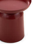 Orvano 45cm Round Side Table - Merlot Red Side Table Eastern-Local