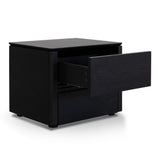 Ex Display - Norris Bedside Table - Black Oak Veneer Bedside Table Century-Core