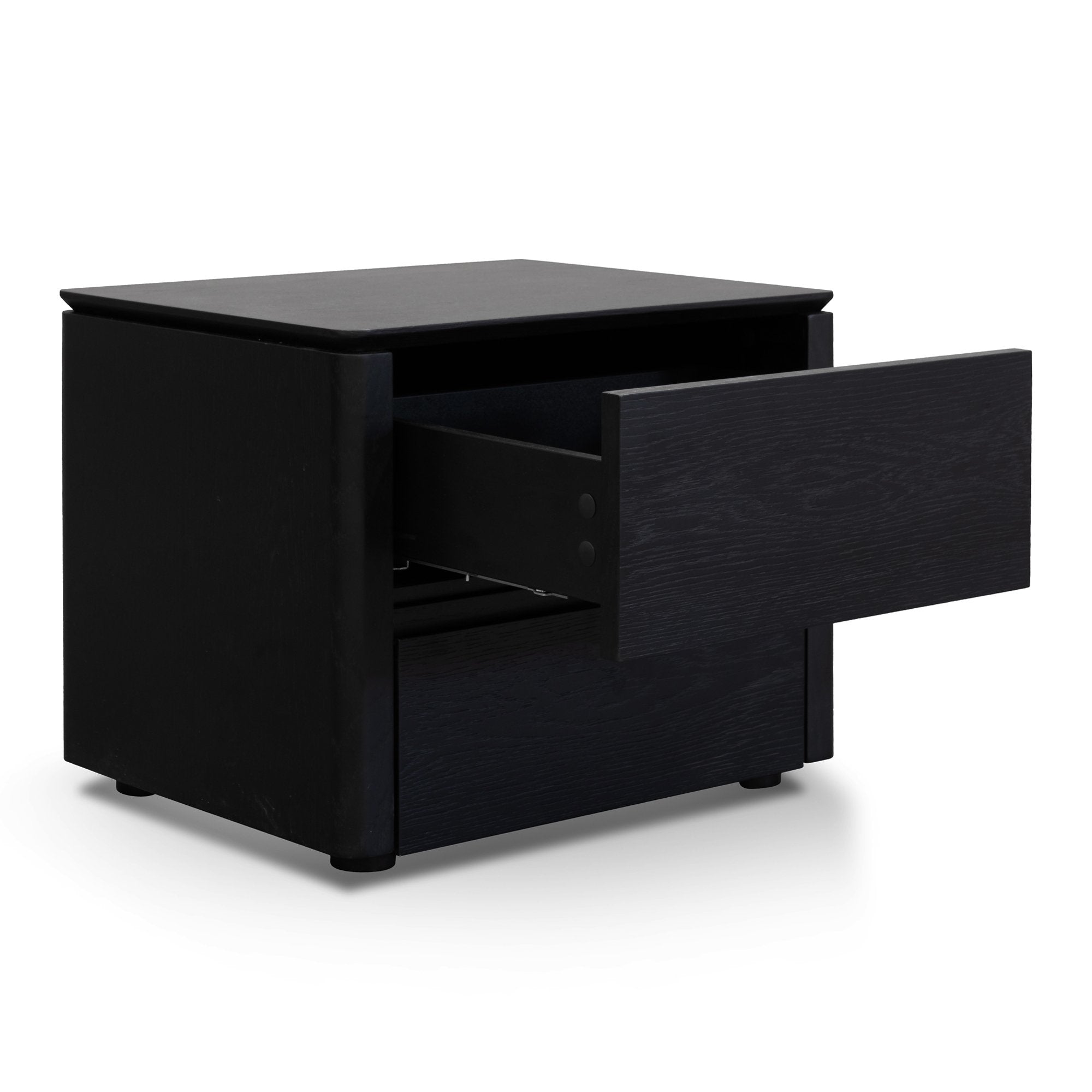 Ex Display - Norris Bedside Table - Black Oak Veneer Bedside Table Century-Core