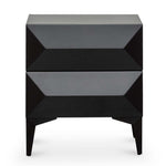 Ex Display - Wooden Side Table - Matte Black with Black Legs Bedside Table Iggy-Core