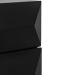 Ex Display - Wooden Side Table - Matte Black with Black Legs Bedside Table Iggy-Core