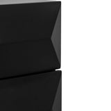 Ex Display - Wooden Side Table - Matte Black with Black Legs Bedside Table Iggy-Core