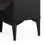 Ex Display - Wooden Side Table - Matte Black with Black Legs Bedside Table Iggy-Core