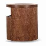Honigold Round Wooden Bedside Table - Walnut ST6787-BB