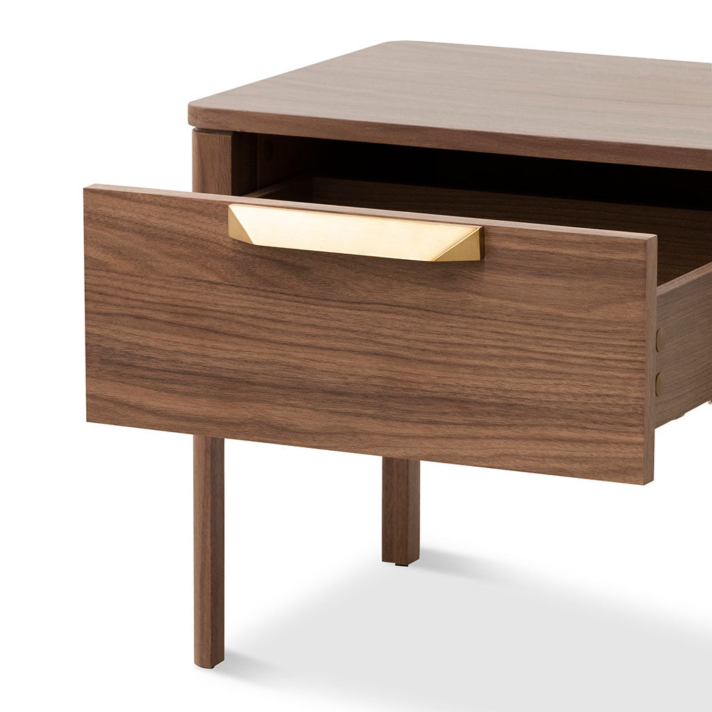 Allison Wooden Bedside Table - Walnut Bedside Table Century-Core