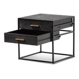 Ex Display - Solomon Side Table - Full Black Bedside Table Iggy-Core   