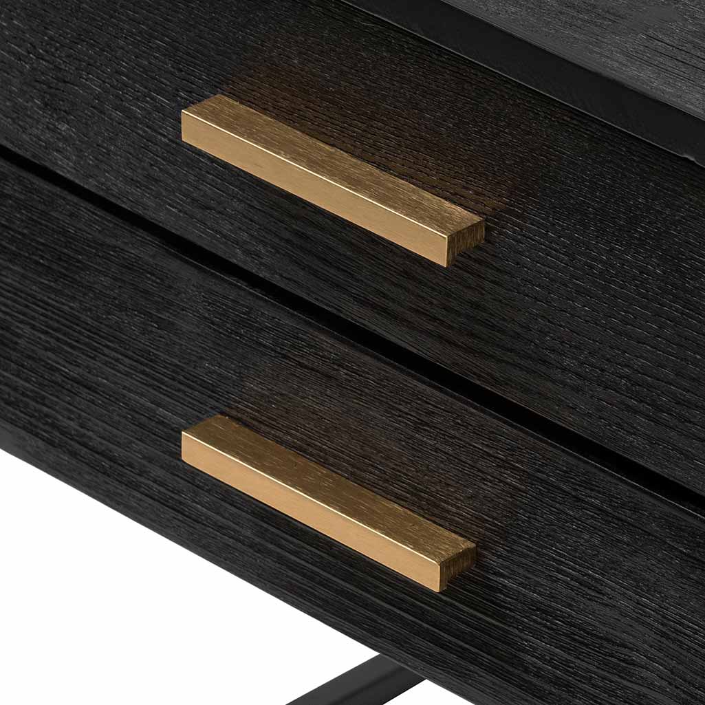 Ex Display - Solomon Side Table - Full Black Bedside Table Iggy-Core   