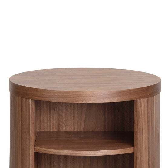 Ex Display - Honigold Round Wooden Bedside Table - Walnut Bedside Table Better B-Core   