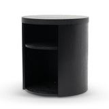 Ex Display - Honigold Round Wooden Bedside Table - Black Mountain Bedside Table Better B-Core   