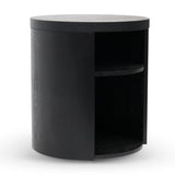 Ex Display - Honigold Round Wooden Bedside Table - Black Mountain Bedside Table Better B-Core   