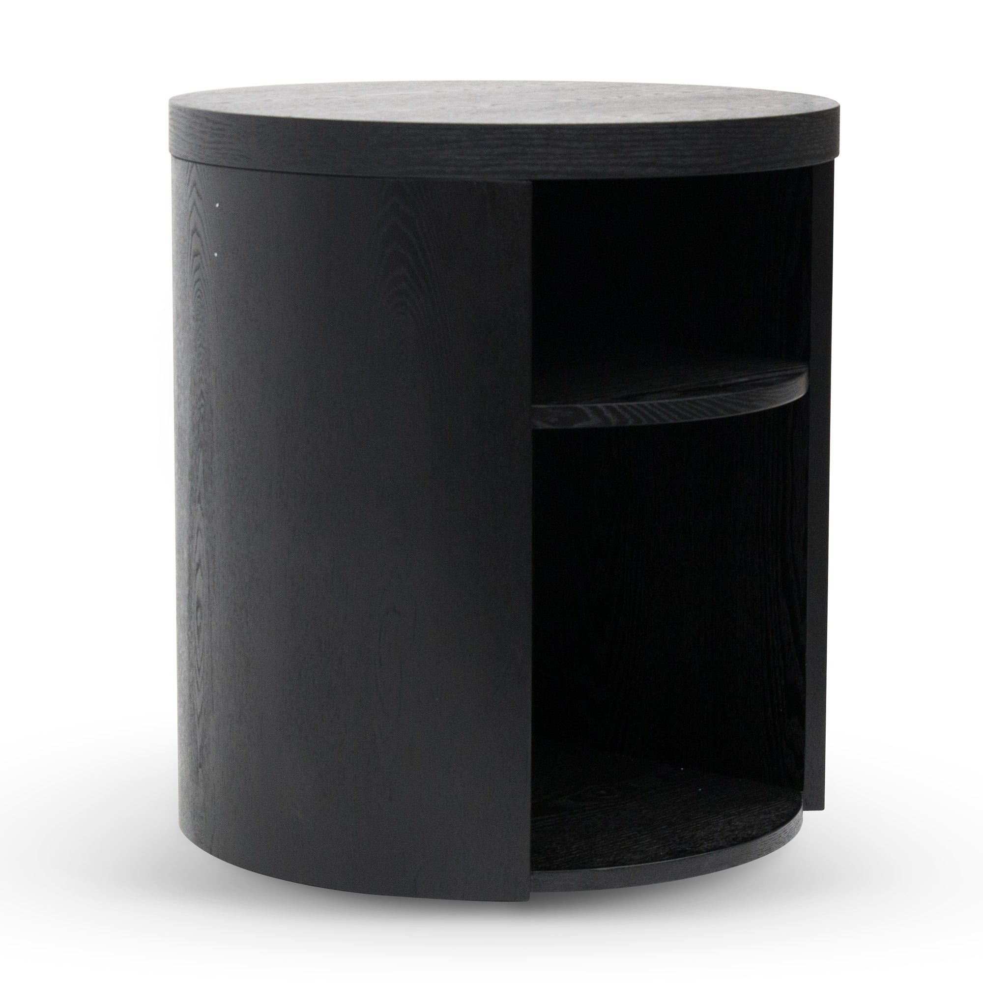 Ex Display - Honigold Round Wooden Bedside Table - Black Mountain Bedside Table Better B-Core   