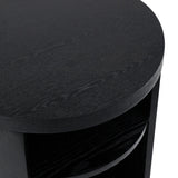 Ex Display - Honigold Round Wooden Bedside Table - Black Mountain Bedside Table Better B-Core   