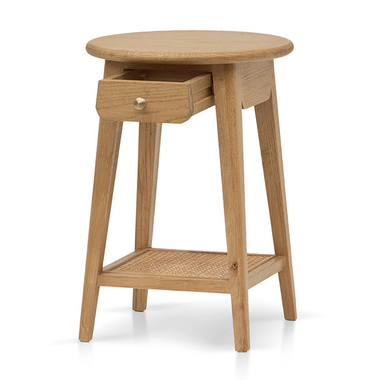 Staci Round Side Table - Natural Side Table Nicki-Core   