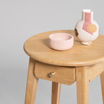 Staci Round Side Table - Natural Side Table Nicki-Core   