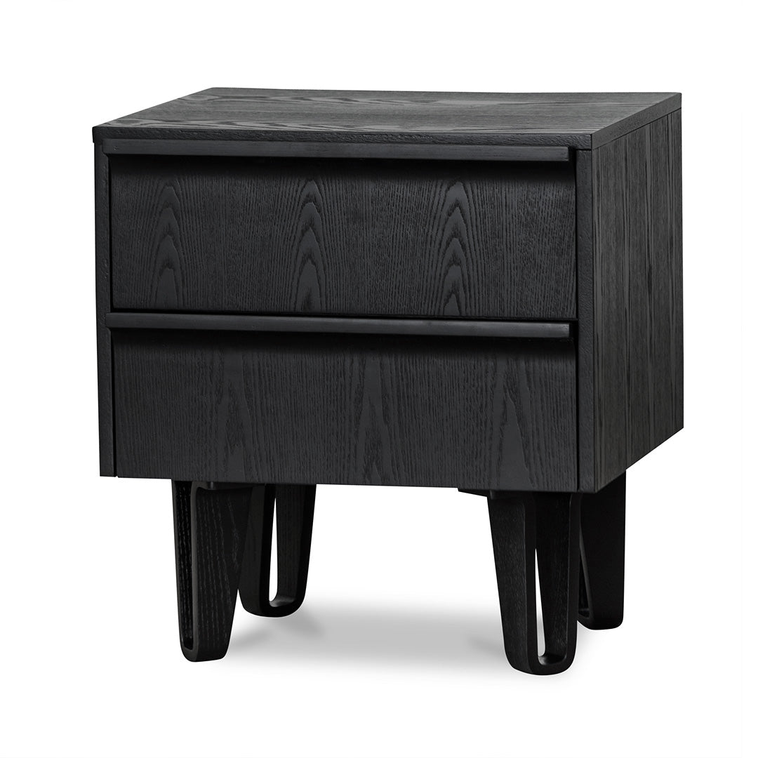 Ex Display - Evans Bedside Table - Full Black Bedside Table Drake-Core   