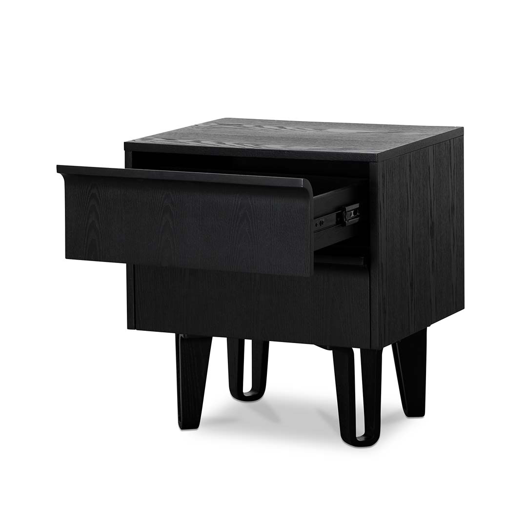 Ex Display - Evans Bedside Table - Full Black Bedside Table Drake-Core   