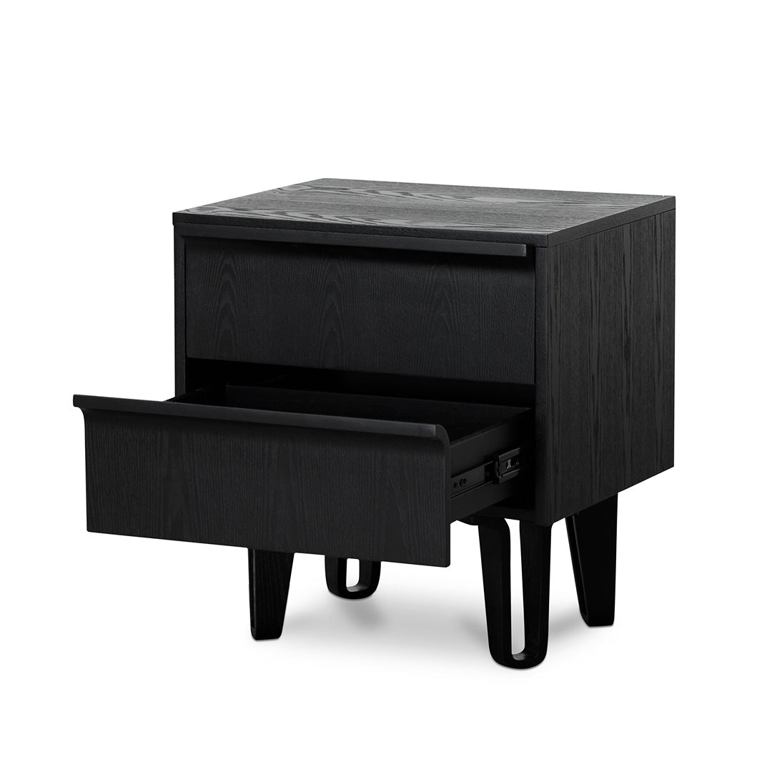 Ex Display - Evans Bedside Table - Full Black Bedside Table Drake-Core   