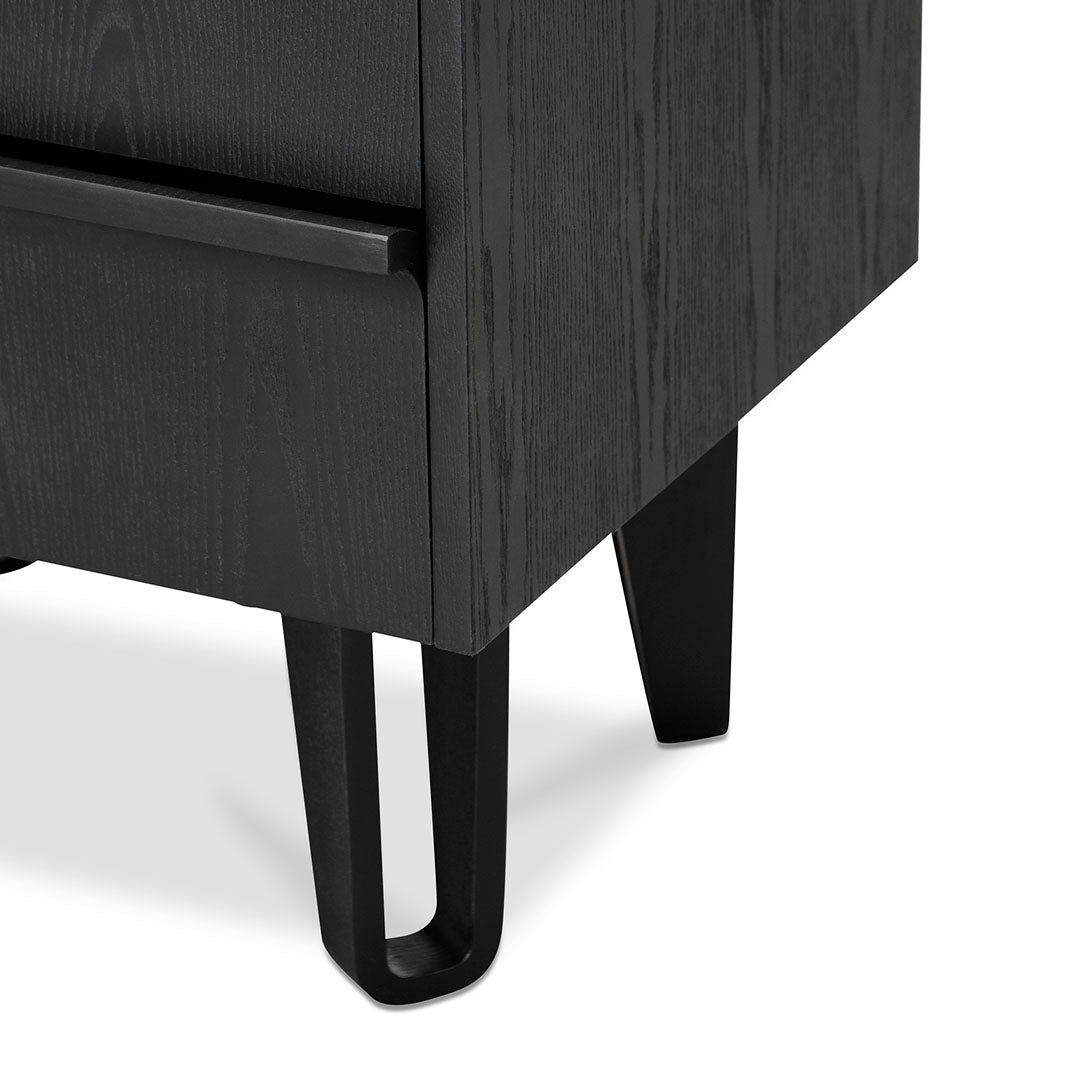 Ex Display - Evans Bedside Table - Full Black Bedside Table Drake-Core   