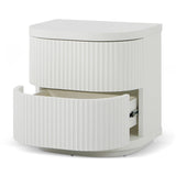 Ex Display - Elino Bedside Table - Full White Bedside Table Dwood-Core   