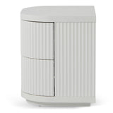 Ex Display - Elino Bedside Table - Full White Bedside Table Dwood-Core   