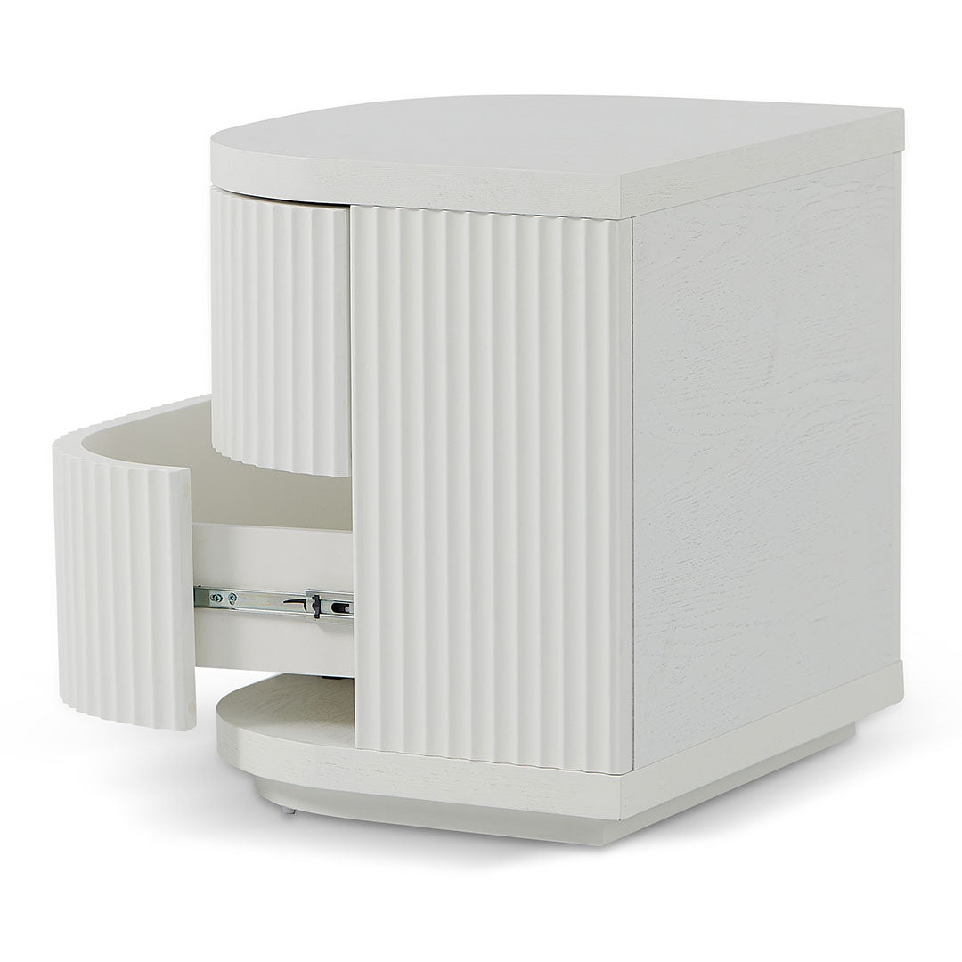 Elino Bedside Table - Full White Bedside Table Dwood-Core   