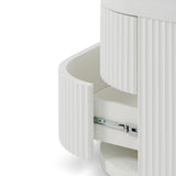 Ex Display - Elino Bedside Table - Full White Bedside Table Dwood-Core   