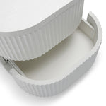 Ex Display - Elino Bedside Table - Full White Bedside Table Dwood-Core   