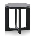 Elizabeth Round Side Table - Full Black Side Table Nicki-Core   