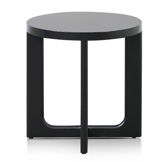 Elizabeth Round Side Table - Full Black Side Table Nicki-Core   