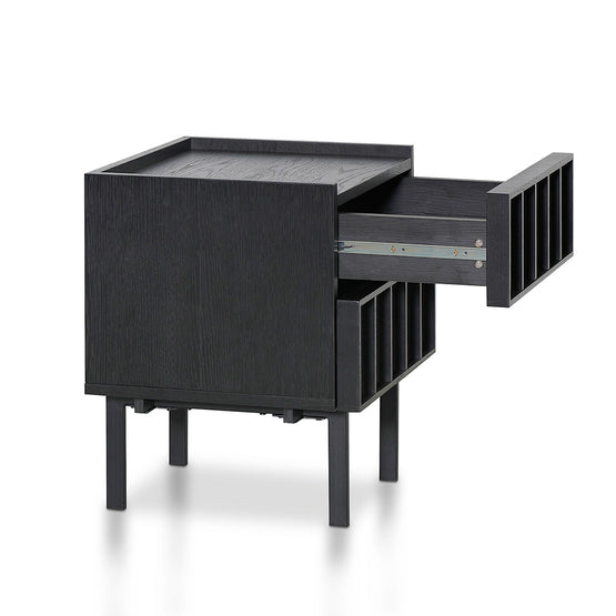 Aniya Bedside Table - Full Black Bedside Table KD-Core   