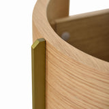 Ex Display - Leonard 46cm Round Bedside Table - Natural Bedside Table Century-Core