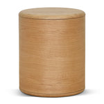 Ex Display - Leonard 46cm Round Bedside Table - Natural Bedside Table Century-Core