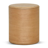 Ex Display - Leonard 46cm Round Bedside Table - Natural Bedside Table Century-Core