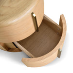 Ex Display - Leonard 46cm Round Bedside Table - Natural Bedside Table Century-Core